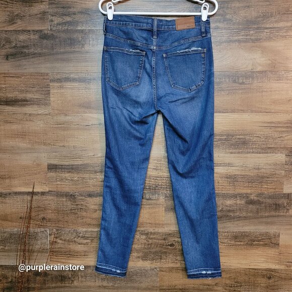 Madewell Jeans 28 Skinny Button Fly Rosecliff Wash H6319 Tummy Control Stretch - Picture 2 of 13